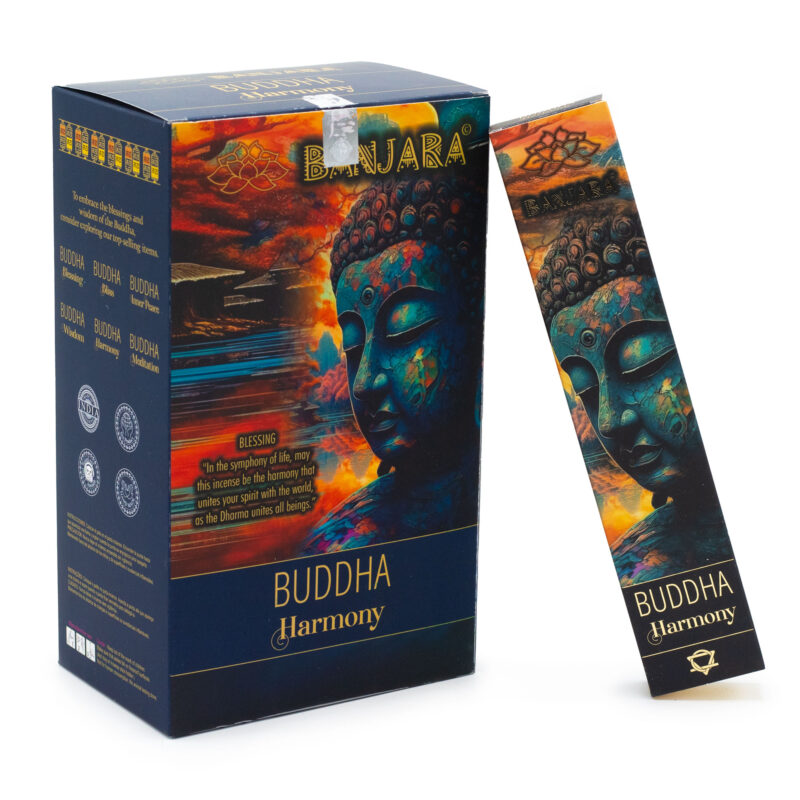 Kadzidełka Patyczkowe Banjara – Budda Harmonia (15 g, ok. 12 patyczków)