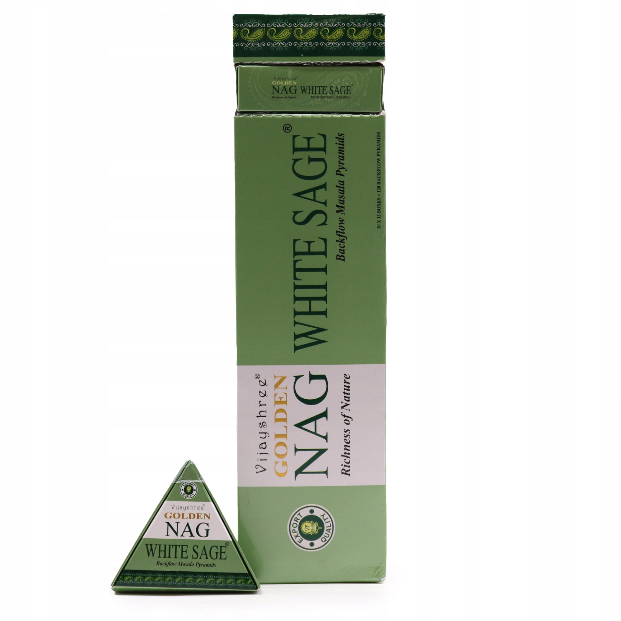 Kadzidełka Backflow Jumbo Golden Nag - Biała Szałwia