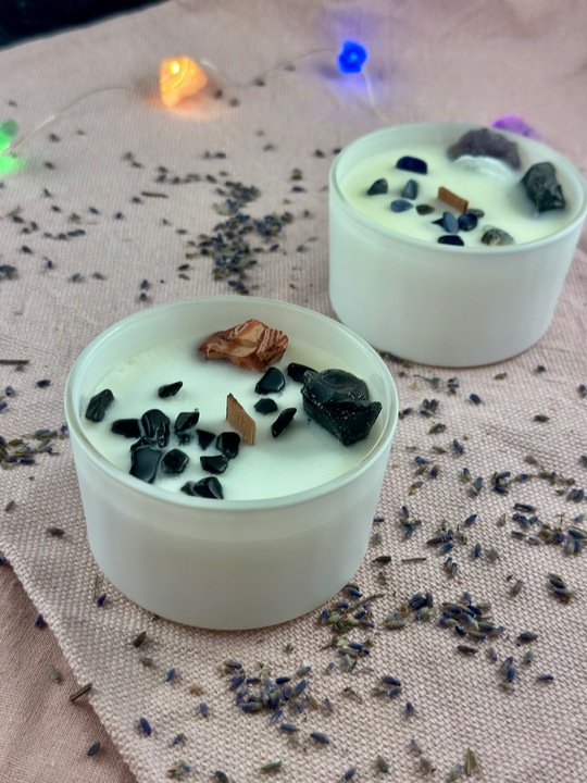 Świeca zapachowa z Kamieniami - Czakra Trzeciego Oka - obrazek 6