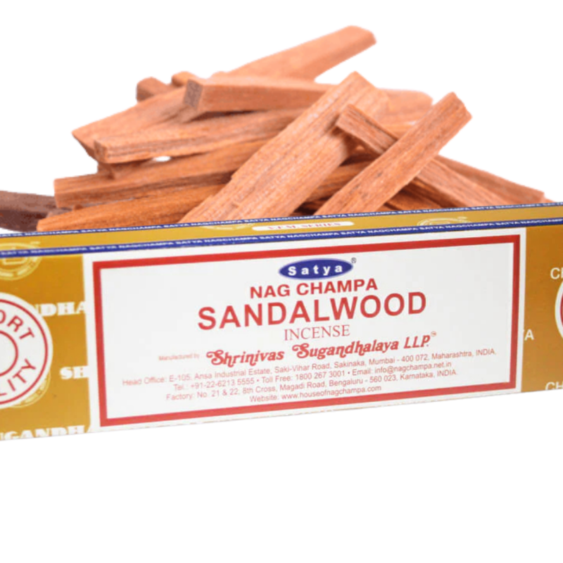 Kadzidełka pyłkowe Nag Champa SATYA Sandalwood 15 g DRZEWO SANDAŁOWE