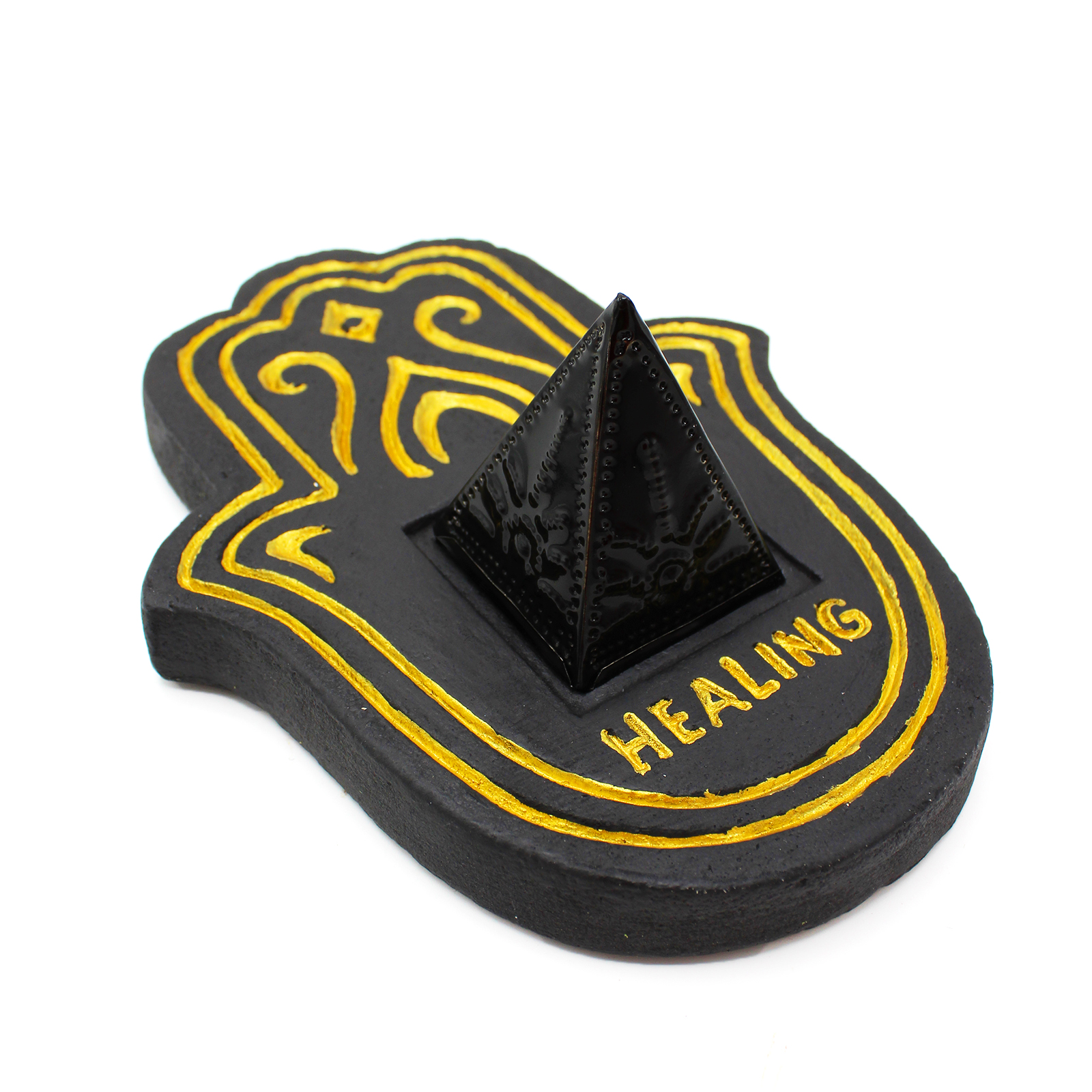 Zestaw Foremek do Kadzideł w Proszku (3 Piramidki) – Czarne - obrazek 5