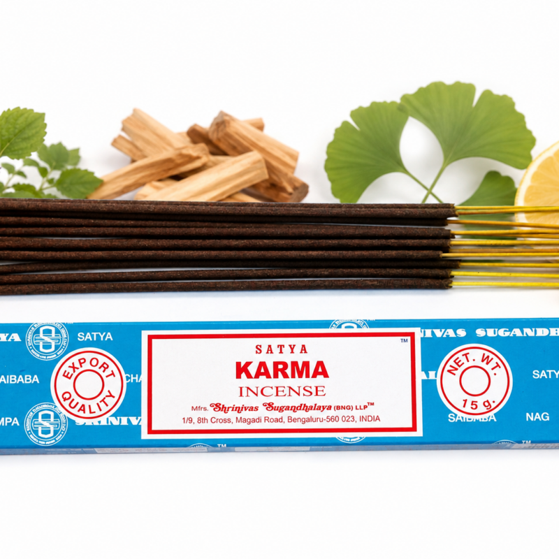Kadzidełka Satya Karma 15 g – Naturalne Indyjskie Kadzidełka o Harmonijnym Aromacie