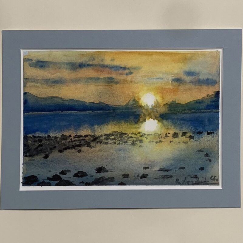 "Zachód Nad Wodą" akwarela Rafał Nieradzik