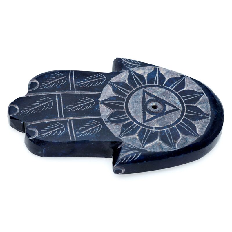 Popielnica na kadzidła – Ręka z motywem Czakra Trzeciego Oka (Ajna)
