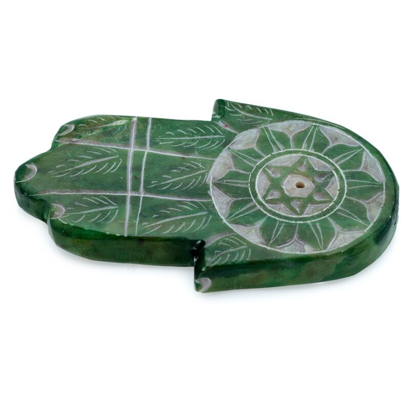 Popielnica na kadzidła – Ręka z motywem Czakra Serca (Anahata)