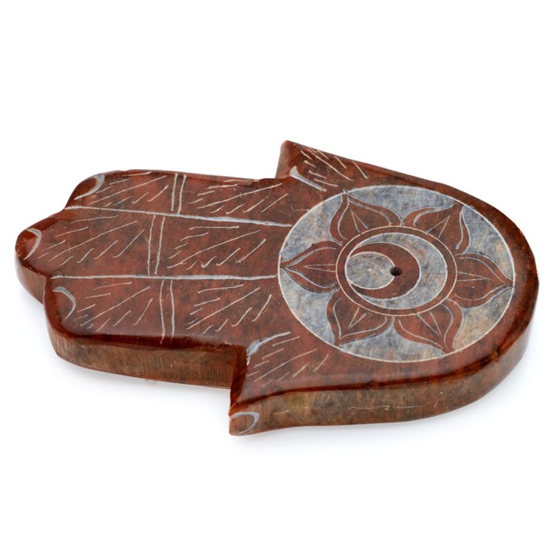 Popielnica na kadzidła – Ręka z motywem Czakra Sakralna (Swadhisthana)