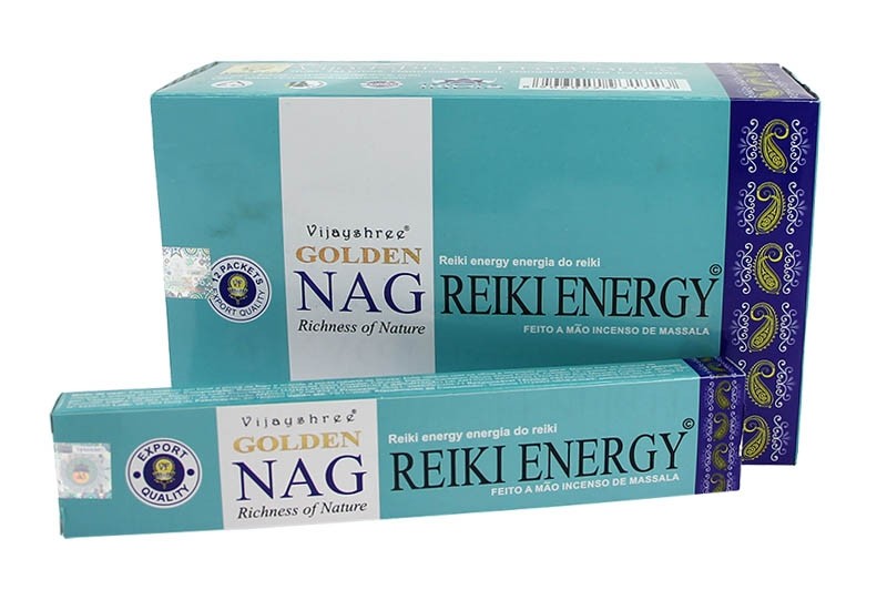 Kadzidełka Patyczkowe Golden Nag – Reiki Energy (15 g, ok. 12 patyczków)