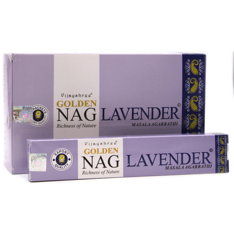 Kadzidełka Patyczkowe Golden Nag – Lavender (15 g, ok. 12 patyczków)
