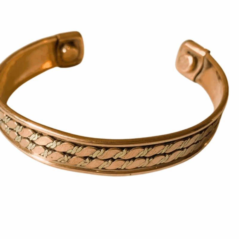 Miedziana bransoletka z magnesami 4