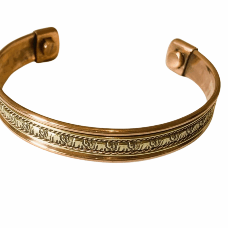 Miedziana bransoletka z magnesami 3