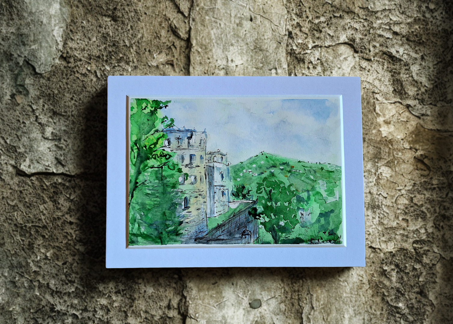 Akwarela "Wieża Zamku Heidelberg" – Rafał Nieradzik