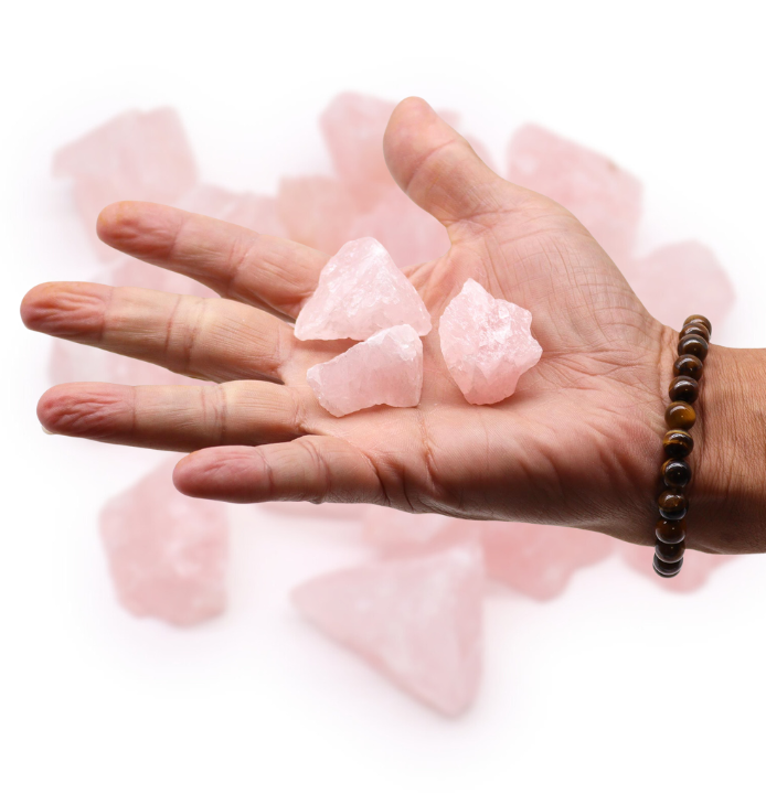 SUROWY kamień naturalny KWARC RÓŻOWY