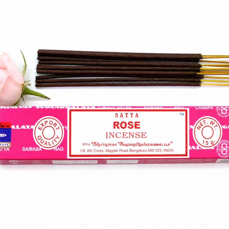 Kadzidełka Satya Rose 15 g – subtelny aromat królowej kwiatów