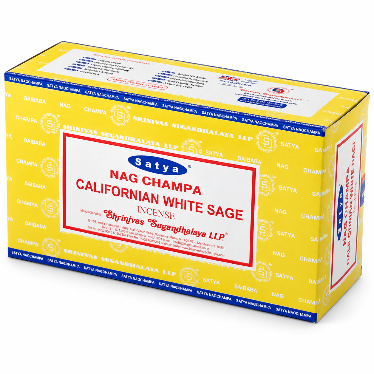 Kadzidełka Nag Champa Satya Californian White Sage 15 g – Kalifornijska Biała Szałwia - obrazek 2